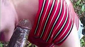 I am the nasty white slut sucking big black cock outside bbc