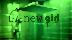 alluring teen 18+ brunette took a shower