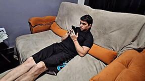 Madrasta Pretends Not To Be Interested, Spying On Her Hot Stepson Until She Gets What She Wants