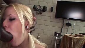 Petite Blonde Breaks in Anal with Black Guy