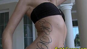 Petite European Babe Rides Anal Cowgirl