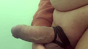 Intense Solo Masturbation With Multiple Rings Gripping The Cock For Amateur Pleasure