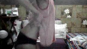 filipina girl teases with strip dance