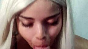 Intense Blowjob Lost Control, Cum in Witch's Mouth