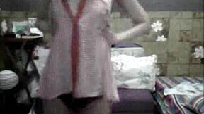 filipina girl teases with strip dance