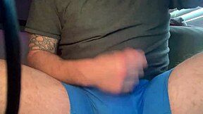 solo stroking session leading to intense cumshot