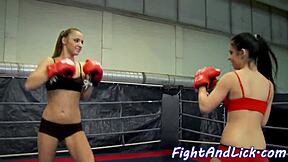 Stunning Teen 18+S Fight Before Pussylicking