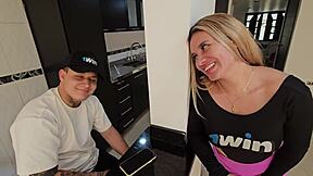 Horny Wife Sucks Dick Behind Husband's Back