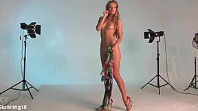 Blonde teen with hazel eyes