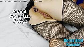 Horny Young Wife With Blue Hair In Stockings Meshes Big Juicy Clit And Anal Hole For Real Orgasm