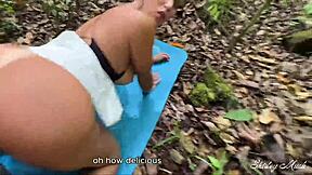 My wife's milf busty bestie wants to be fucked outdoors she's nervous but willing to do anything