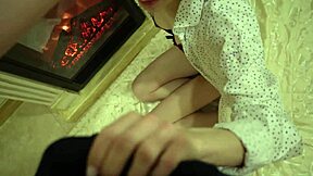 i'm watching my girlfriend with short hair style giving a blowjob.