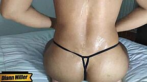 wife screaming from rough anal sex as husband cums on her ass