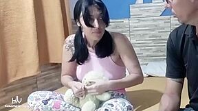 sad stepdaughter finds comfort with stepfather.