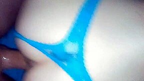 that slut getting pounded doggystyle with panties on 😈