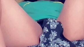 young trans girl playing with her bottom after school