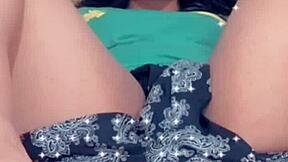 young trans girl playing with her bottom after school