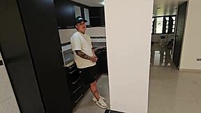 Horny Wife Sucks Dick Behind Husband's Back