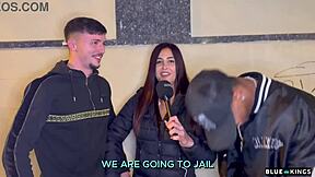 Street casting leads to hard amateur threesome with bbc.