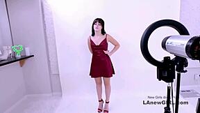 hey, this radiant petite brunette model gets pounded in pov on the sofa during her casting interview