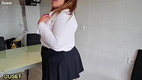 Blonde schoolgirl with huge ass gets fucked by math teacher