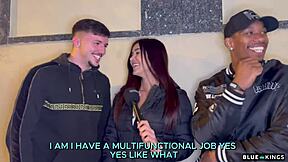 Street casting leads to hard amateur threesome with bbc.