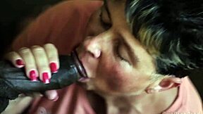 Wow, Granny T Loves Sucking That Dripping Black Dick!