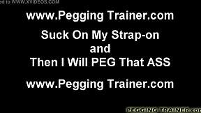 Femdom delivers rough strapon pegging to guy
