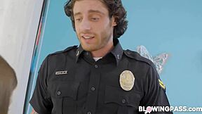 Teen Babe Deepthroating Police Officer