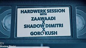 zaawaadi goro kush and shadow dimitri in mmf threesome with big black cocks