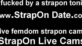 Femdom delivers rough strapon pegging to guy