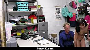 shoplifting aria valencia gives officer blowjob and rides cock