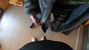 Elegant Fur-Coated Slut Fucked On Wooden Table And Covered In Cum Twice