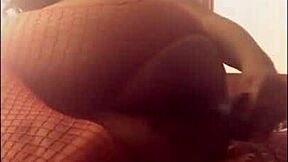 ebony babe squirts uncontrollably during homemade dildo play with wet pussy and toys