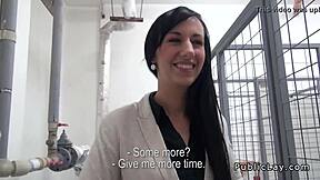 Euro amateur picked up in public and fucked indoors with big cock