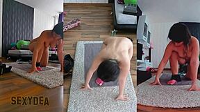 dive into pure sensuality with this triple cam view of my naked workout.