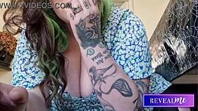 curvy babe rides dildo moaning in her clothes during solo play