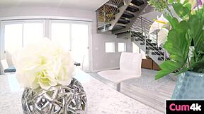 nanny turns her cunt into a pipeline for cum