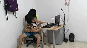 Dirty neighbor begs for cock and acts submissive like a snail