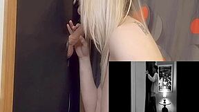 sucking big cock at gloryhole, deepthroat and swallow!