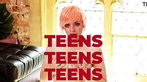 British 18 year old student squirts and makes a mess with the wand