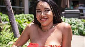 Sindy, show off that orange swimsuit and let's get kinky with anal domination