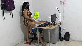 Dirty neighbor begs for cock and acts submissive like a snail