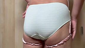 so cute underwear in maid uniform at work and office