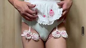 so cute underwear in maid uniform at work and office