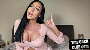 British Sph Domme Humiliates and Teases Small Cock in Jerk Off Instructions