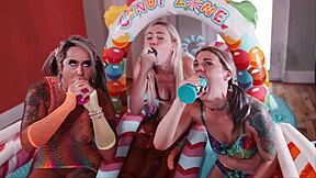 Sluts' Squirting Anal Fisting Tease