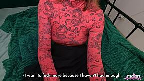 stepdaughter visits after graduation in torn pantyhose with rough talk