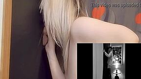 sucking big cock at gloryhole, deepthroat and swallow!