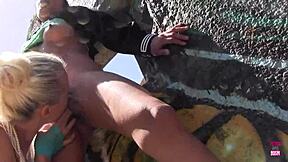 did you see that girl in mermaid costume kissing the brunette by the sea?